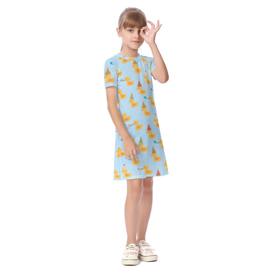 Lucky Ducky Kid's Short Sleeve Dress