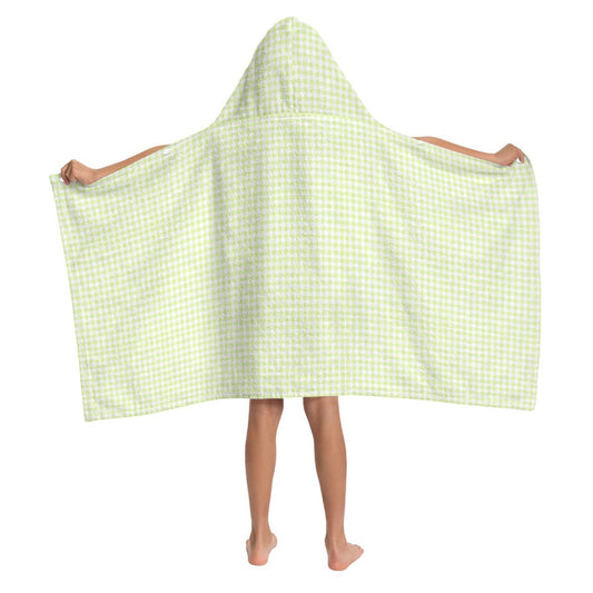 Coco Gingham Kids Hooded Towel Poncho