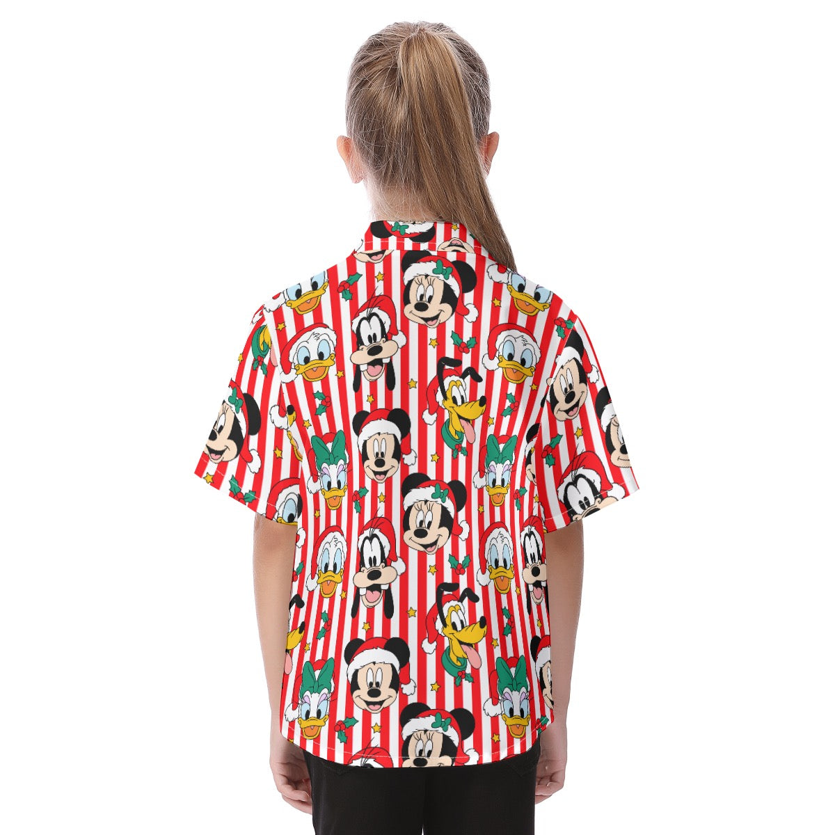 Christmas Stripe Kid's Hawaiian Vacation Shirt