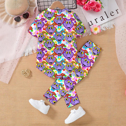 Colorful Figgy Kids' Casual Top and Pants Set