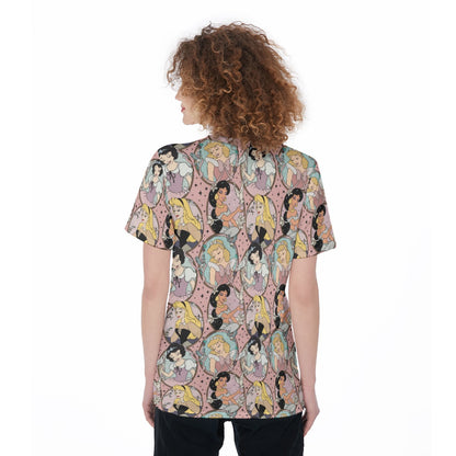 Whimsical Princess Women's Round Neck T-Shirt