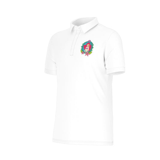 Mermaid Frame Men's Stretch Collar Polo Shirt