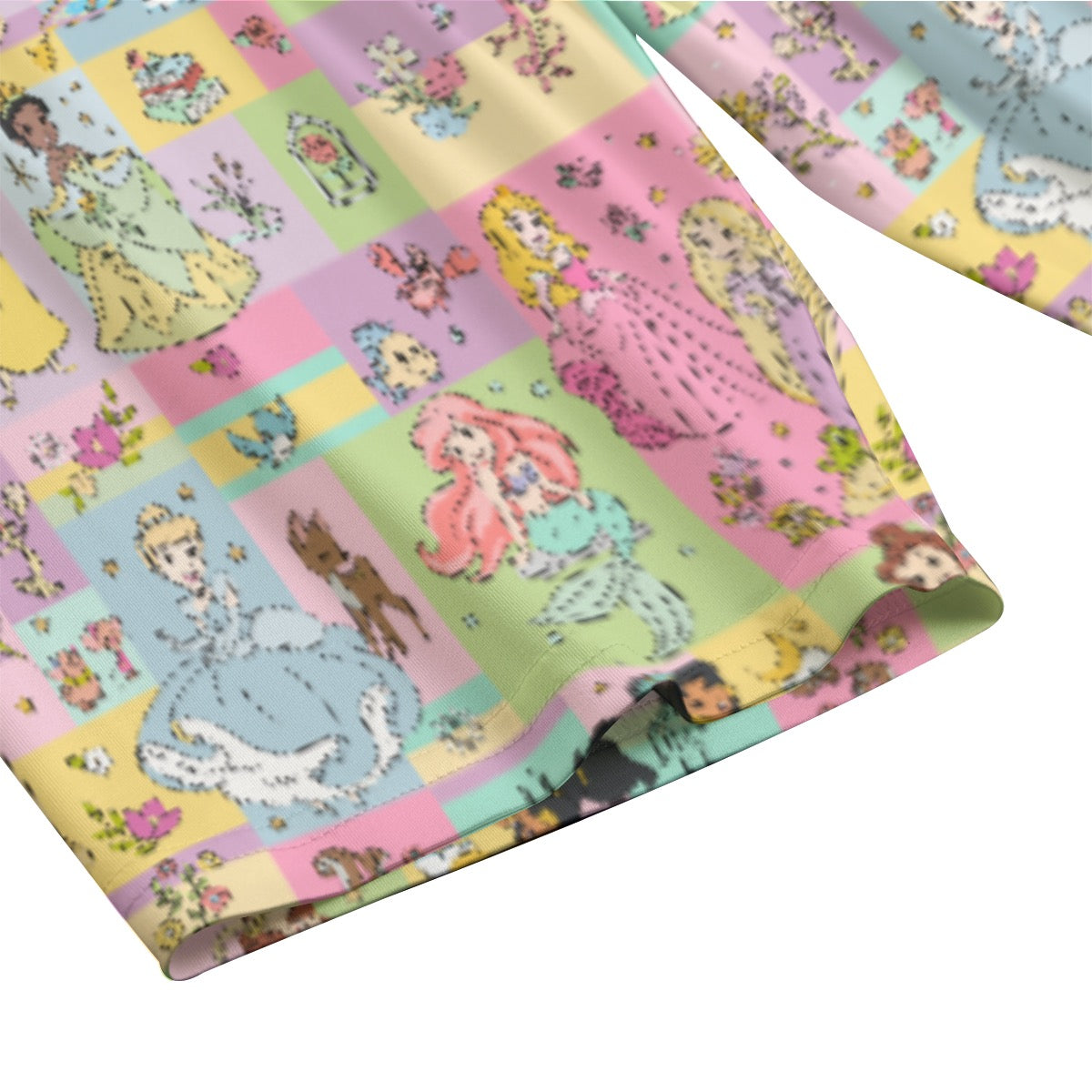 Princess Patchwork Women's T-shirt Set With Short Sleeve