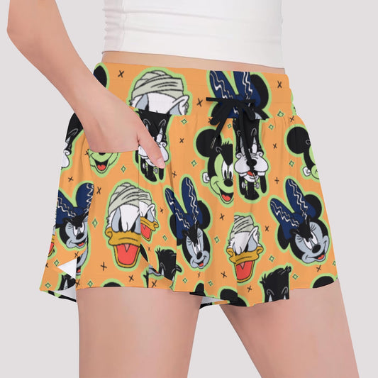 Not So Scary Monsters [orange] Girls' Sports Culottes