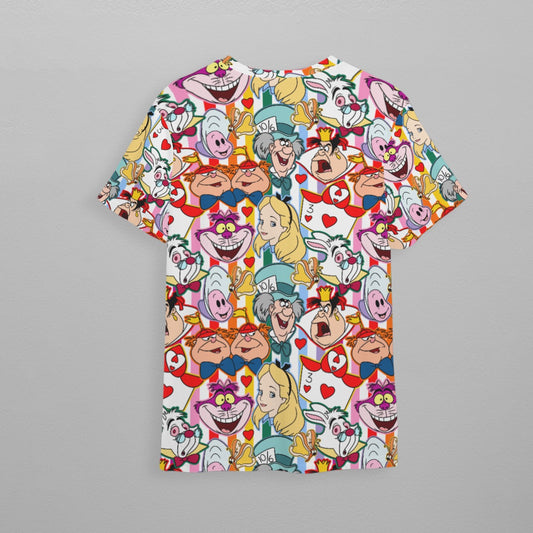 Striped Alice Children's Athletic T-Shirt