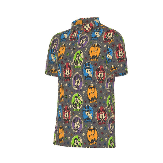 Spooky Cameos Men's Stretch Collar Polo Shirt