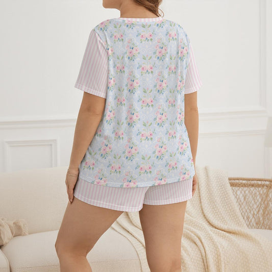 Rose Women's Soft-Touch Lounge Set With Shorts