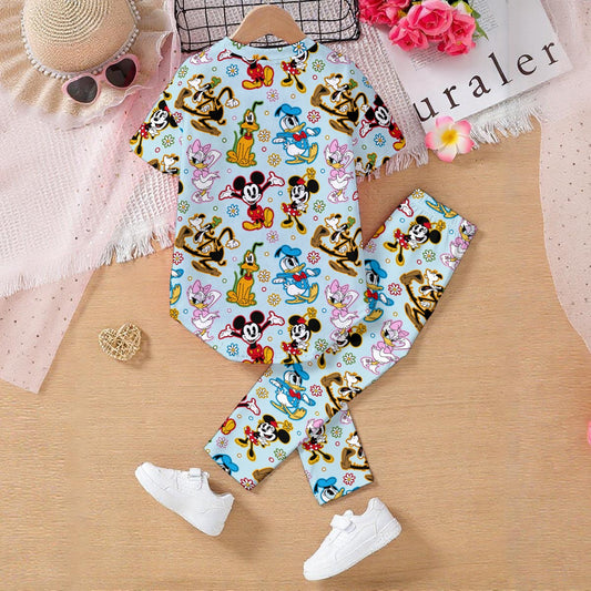 Aqua Vintage MM Kids' Casual Top and Pants Set