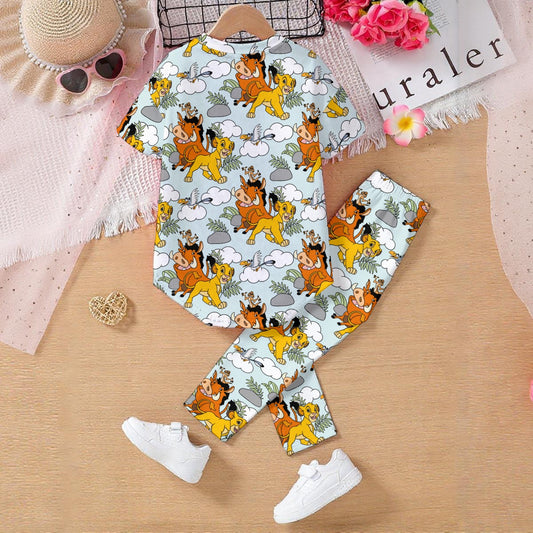 Lion & Friends Kids' Casual Top and Pants Set
