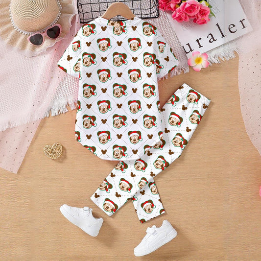 Argyle Santa MM Kids' Casual Top and Pants Set