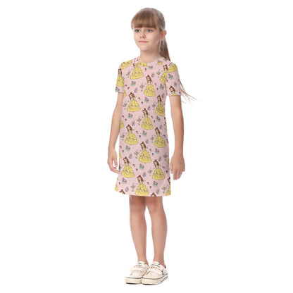 The Beautiful Princess Kid's Short Sleeve Dress