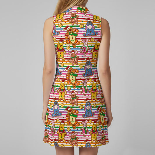 Winnie Cookies [rainbow stripe] Women’s Sports Dress Set