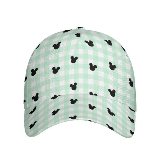 Green Gingham Cap