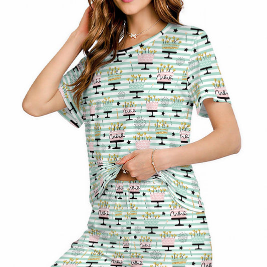 Birthday Cake Stripe Women’s Loungewear Set