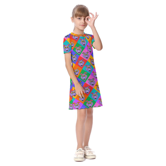 Diamond Figgy Kid's Short Sleeve Dress
