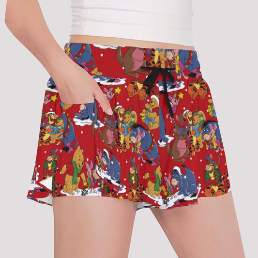 Festive Winnie and Friends Girls' Sports Culottes