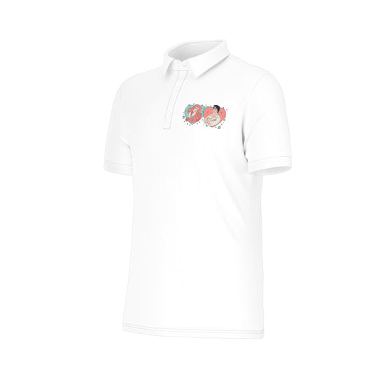 A Mermaid & Her Prince Men's Stretch Collar Polo Shirt