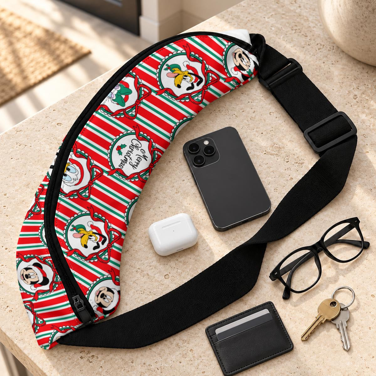 Classic Christmas Frames Belt Bag
