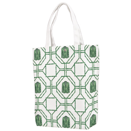 Bamboo Trellis & Jacket Canvas Bag With Shoulder Strap