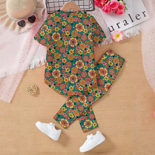Dark Vintage MM Kids' Casual Top and Pants Set