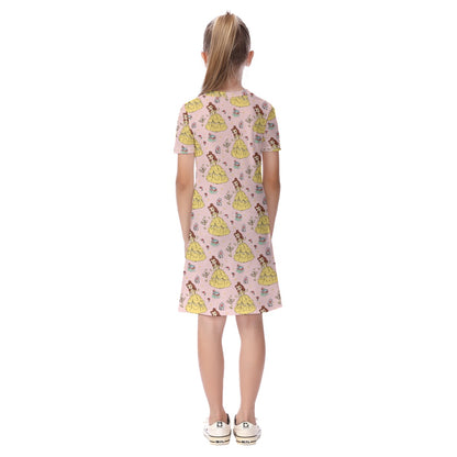 The Beautiful Princess Kid's Short Sleeve Dress