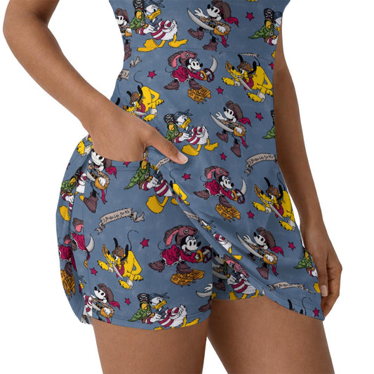 A Pirate's Life For Me Women’s Athletic Dress With Built‑In Shorts