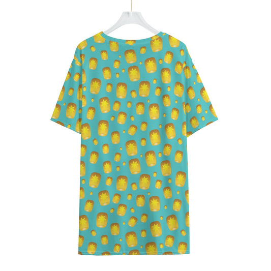 Teal Lanterns Men's Crew Neck T-Shirt